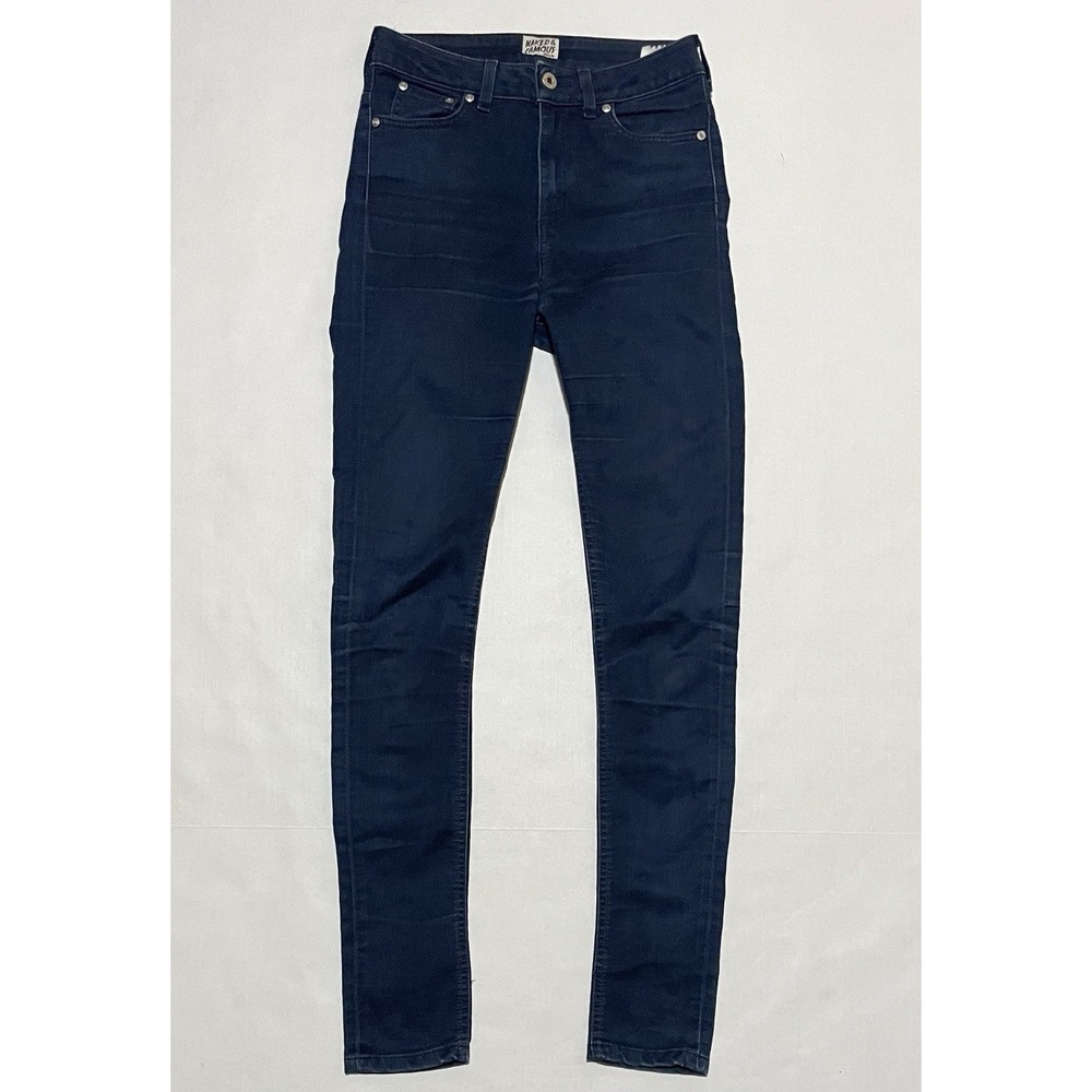 Naked & Famous Women's Size 28 X 30 Dark Wash The High Skinny‎ Jean Blue Stretch